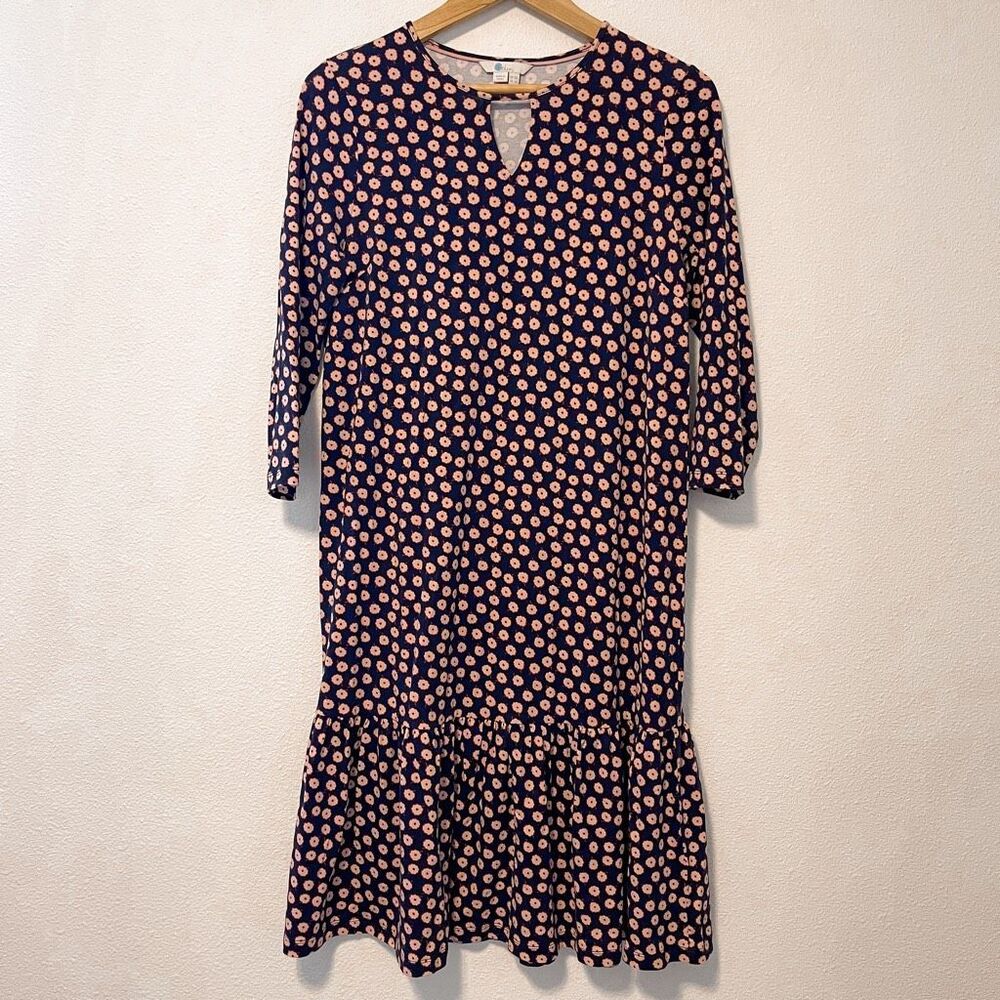 Boden Selena Ditsy Floral Jersey Midi Dress Size 6L